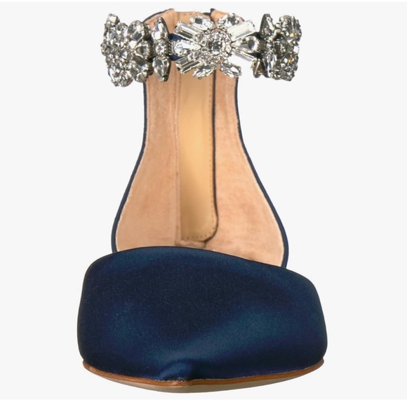 Badgley Mischka Morgen Mary Jane with Crystal Ankle Strap Flats - Picture 6 of 16